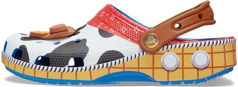 Crocs Clogs 'Toy Story Woody' lichtblauw bruin rood zwart