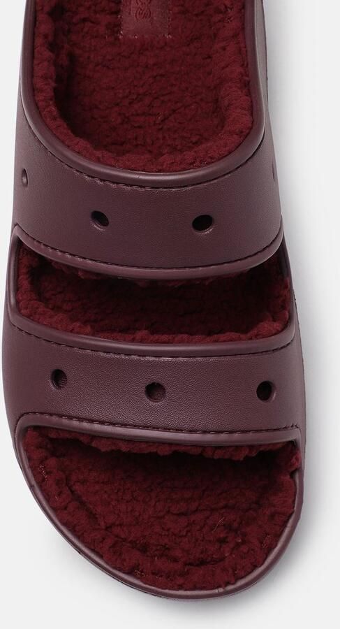 Crocs Classic Cozy Gevoerde Sandalen Dark Cherry US M9 W11 - Foto 2