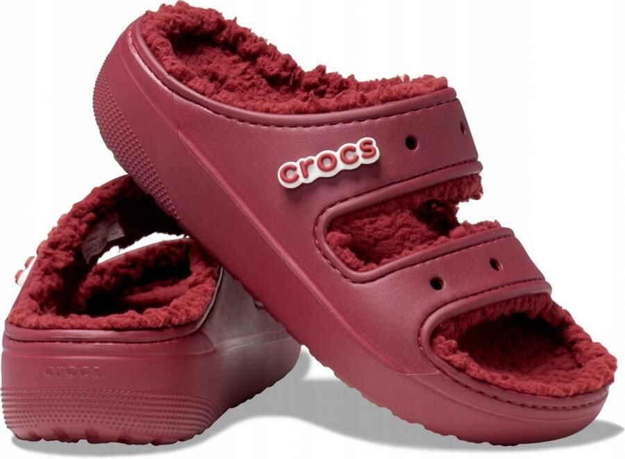 Crocs Classic Cozzy Dames Sandalen Ocieplenie Garnet Croslite™