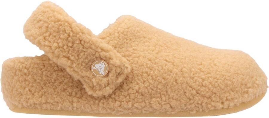 Crocs Classic Cozzy Heren Sloffen Warm Kunstbont Met Hielband Wheat
