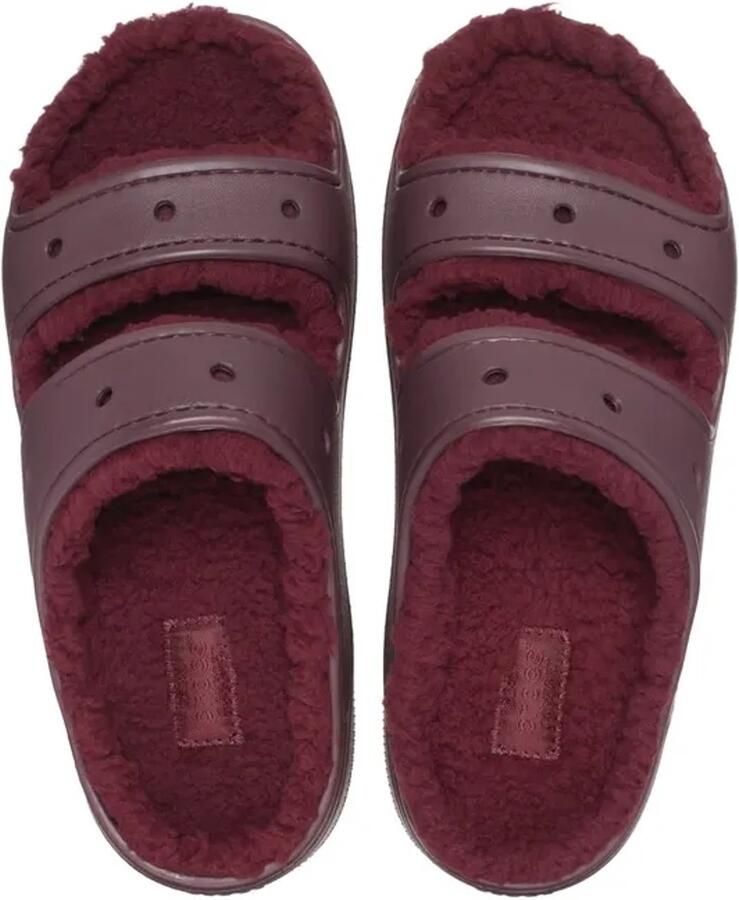 Crocs Classic Cozy Gevoerde Sandalen Dark Cherry US M9 W11 - Foto 2