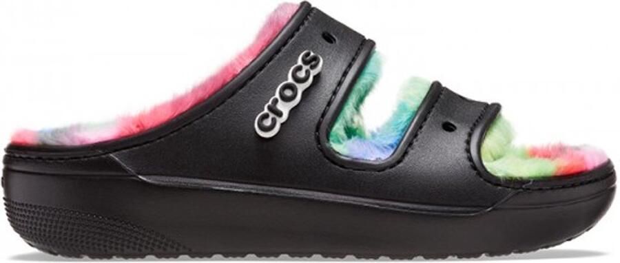 Crocs Classic Cozzzy Spray Dye Sandal Zwart Multi US M5 W7