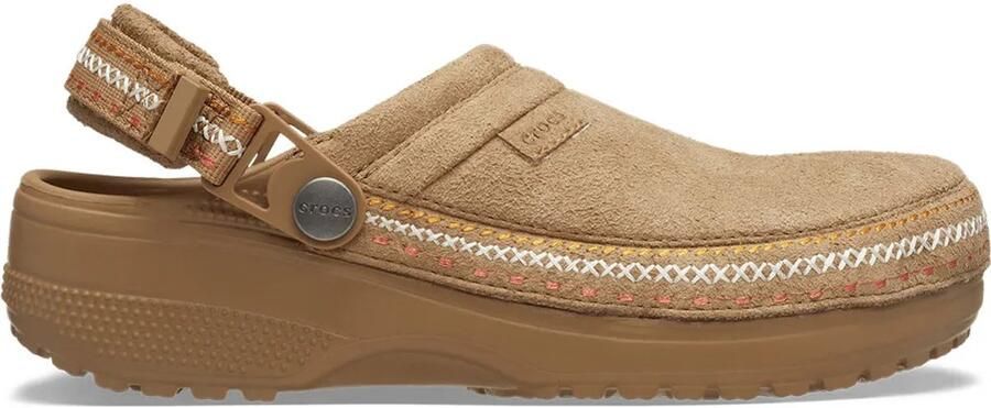 Crocs Classic Crafted Vegan Suede Stitch Klompen Bruin
