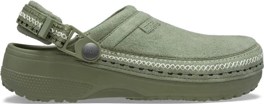 Crocs Classic Crafted Vegan Suede Stitch Klompen Groen