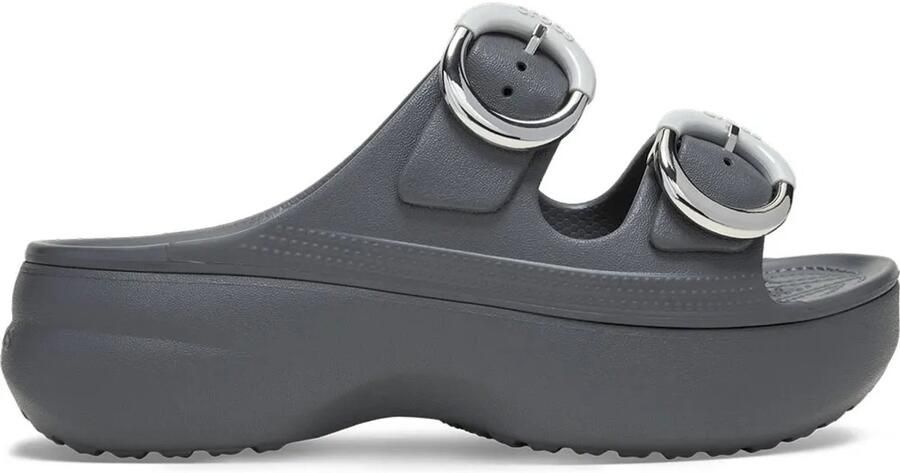 Crocs Classic Dipped Buckle Platform Sandalen Grijs Vrouw