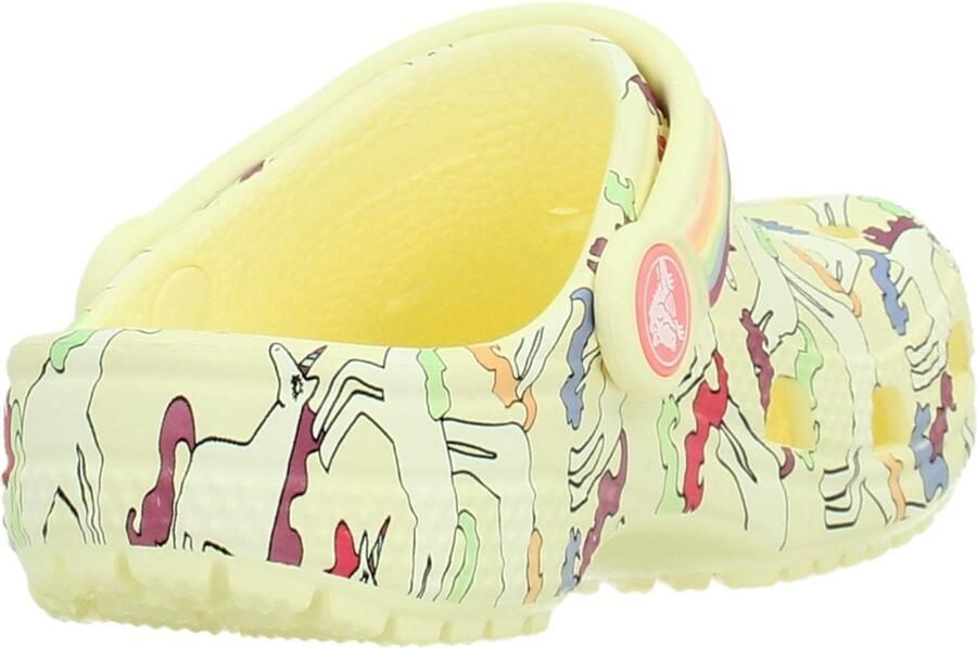Crocs Kid's Classic Unicorn Graphic Clog Sandalen maat 24-25 beige