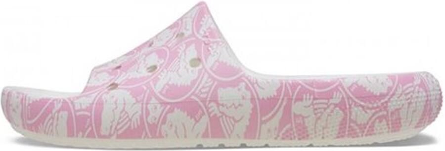 Crocs Classic Duke Print Slide Roze US M7 W9