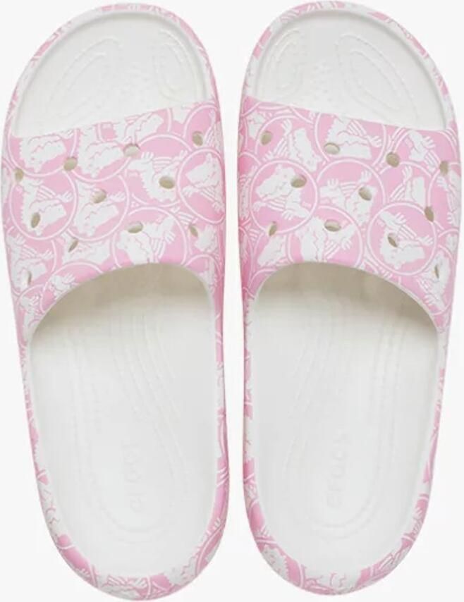 Crocs Classic Duke Print Slide v2 Roze US M6 W8
