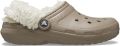 Crocs Classic Fleece Lined Clog Dames Clogs beige - Beige