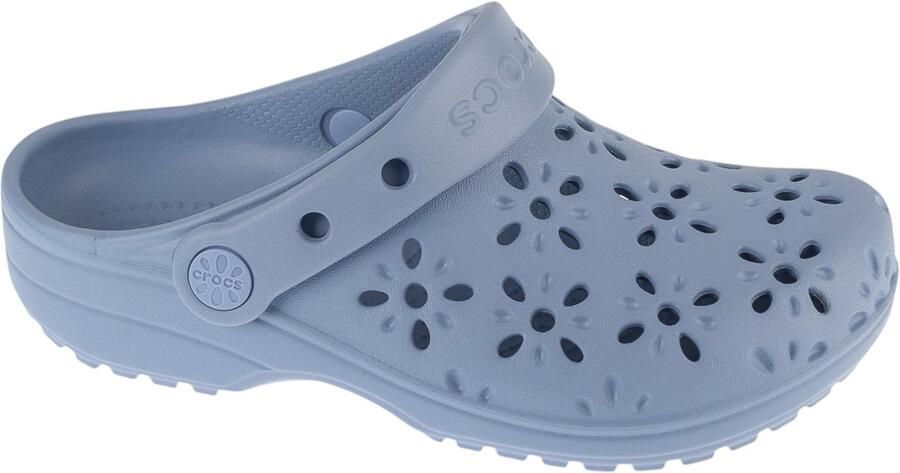 Crocs Classic Floral Cut Out Clog Kids voor Blauw Slippers