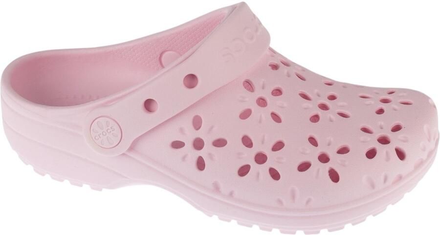Crocs Classic Floral Cut Out Clog Kids voor Roze Slippers - Foto 2
