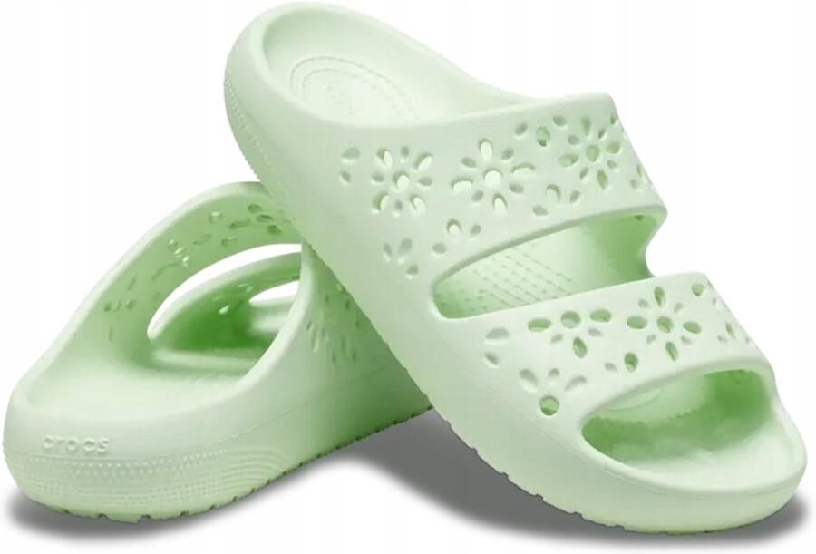 Crocs Badslippers Classic Floral Cut Out Sandal sandaal zomerschoen pool slides met genopte binnenzool - Foto 2