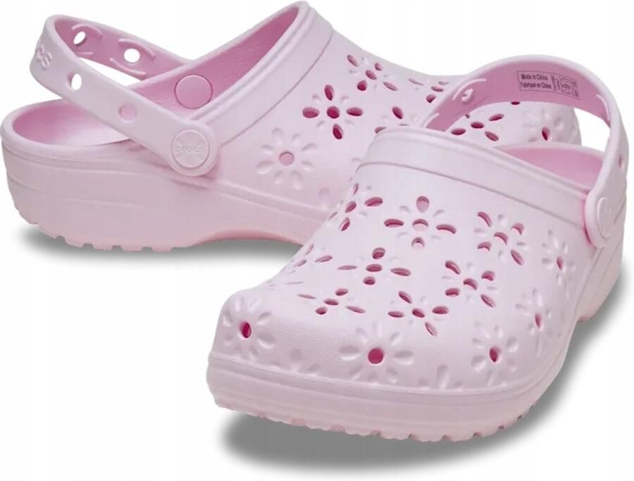 Crocs Clogs Classic Floral Cut Out Clog sandaal zomerschoen loafer met ventilatieopeningen in bloemstructuur