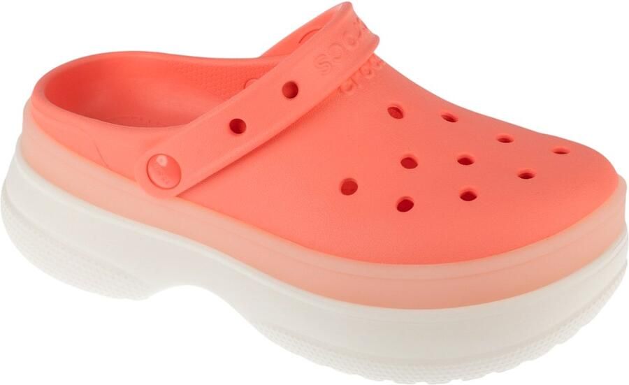 Crocs Classic Frosted Stacked Clog Vrouwen Roze Slippers