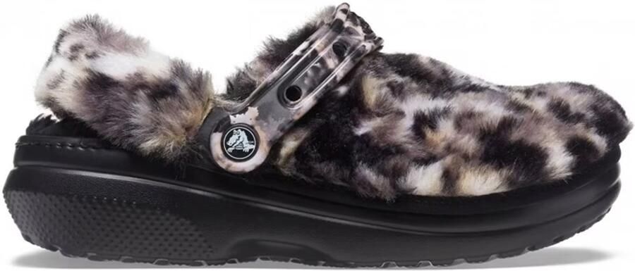 Crocs Classic Fur Sure Black Multi US M9 W11