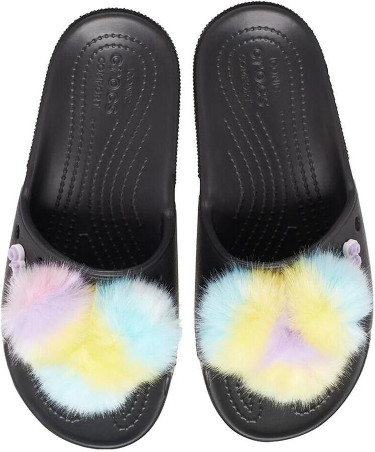 Crocs Classic Fursure Slippers Zwart US M4 W6