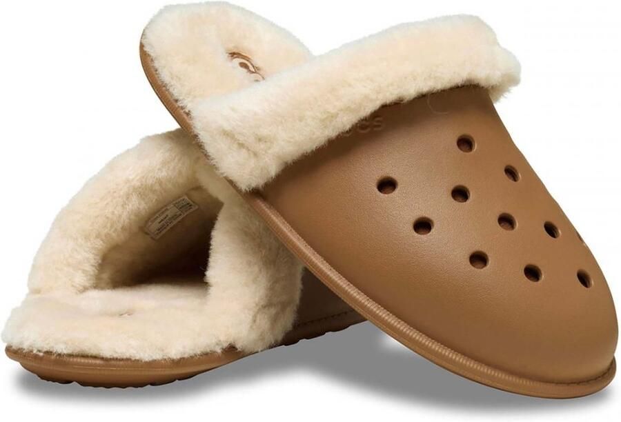 Crocs Pantoffels Classic Fuzz Scuff Pantoffel clog met warme voering