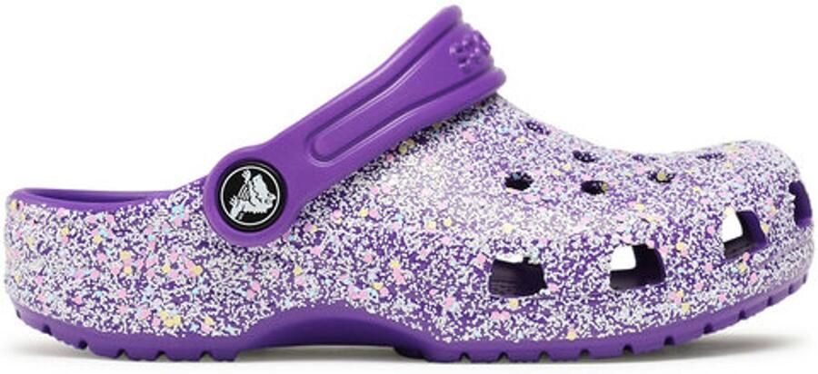 Crocs Classic Glitter Clog Neon Purple US J3