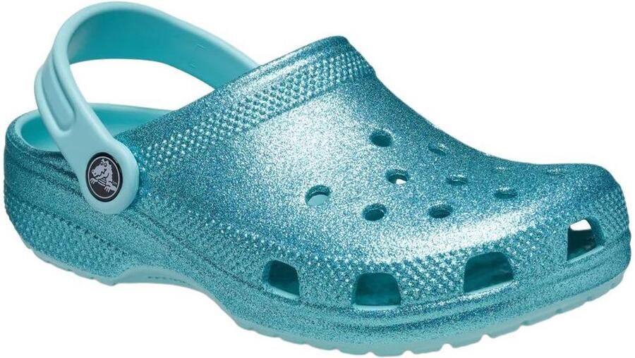 Crocs Classic Glitter Clog Pure Water Blauw US J2