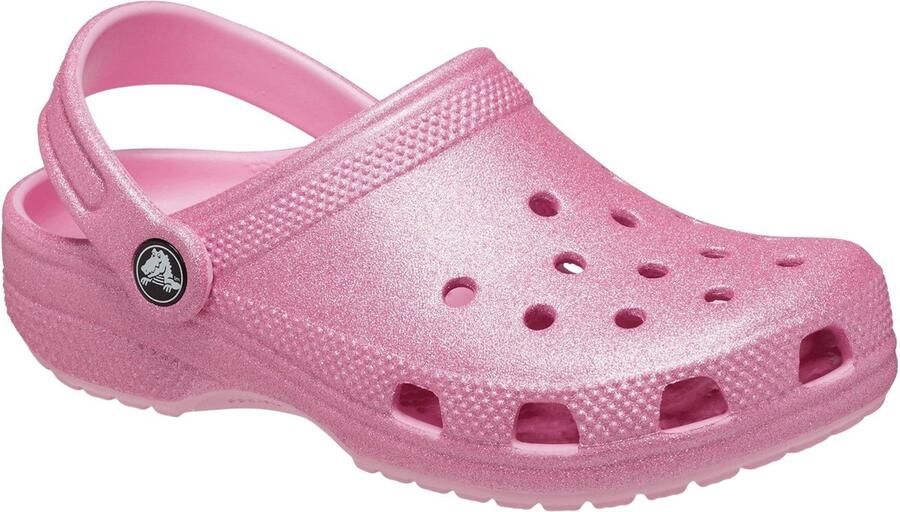 Crocs Kid's Classic Glitter Clog Sandalen maat 19-20 roze - Foto 2