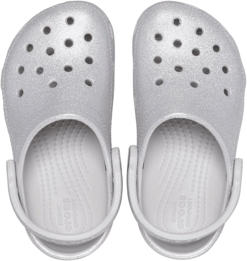 Crocs Classic Glitter Clog Unisex Kids 206993-0IC Zilver-28 29 - Foto 2