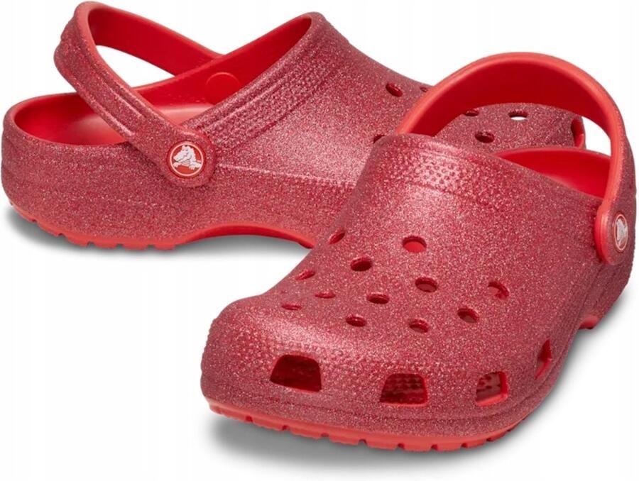 Crocs Classic Glitter Klompen Cherry Red