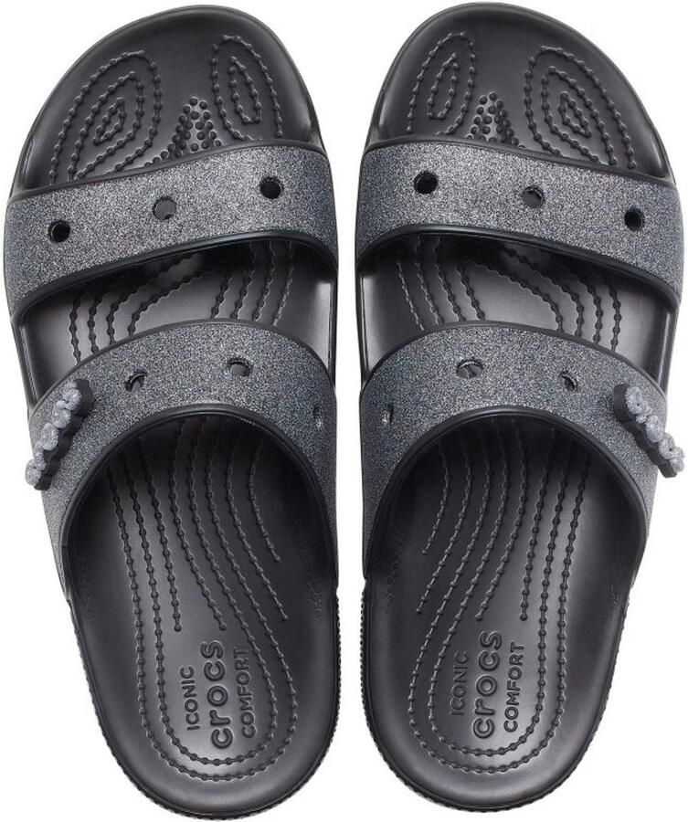 Crocs Classic Glitter ll Sandal Zwart US M6 W8