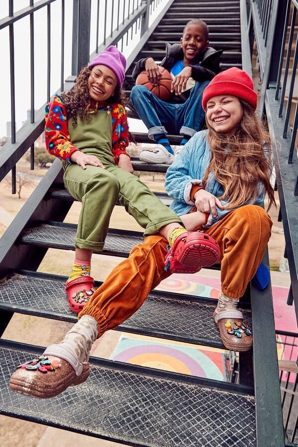 Crocs Classic Serie Ocieplana Disco Dans Klomp Taffy Roze Meerkleurig - Foto 3