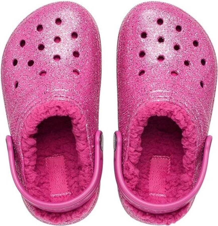 Crocs Classic Lined Glitter Clog Roze US