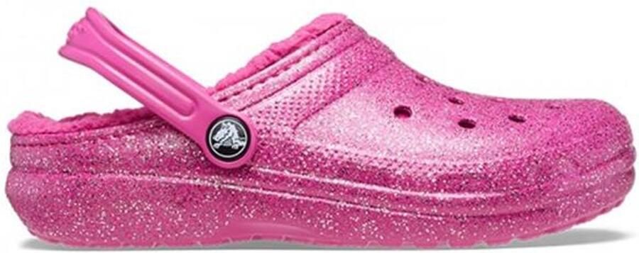 Crocs Classic Lined Glitter Clog Roze US J2