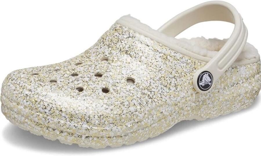 Crocs Classic Lined Glitter Clog Stucco