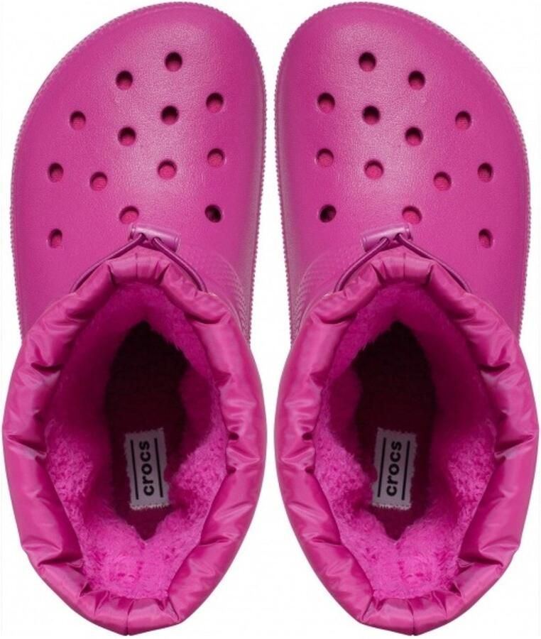 Crocs Classic Lined Neo Puff Boot Fuchsia Fun 38 39 US J6