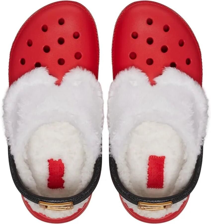 Crocs Classic Lined Santa Clog Rood Wit US M13