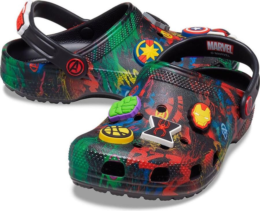 Crocs Classic Marvel Avengers Kids Clog 207721 001 voor een jongen Zwart Slippers - Foto 2