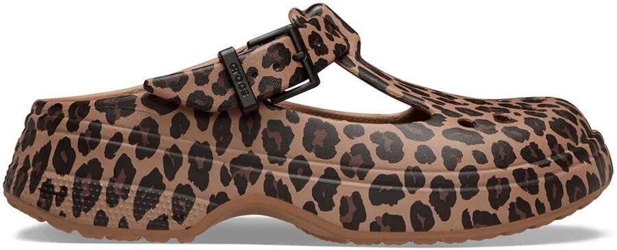 Crocs Classic Mary Jane Animal Klompen Bruin