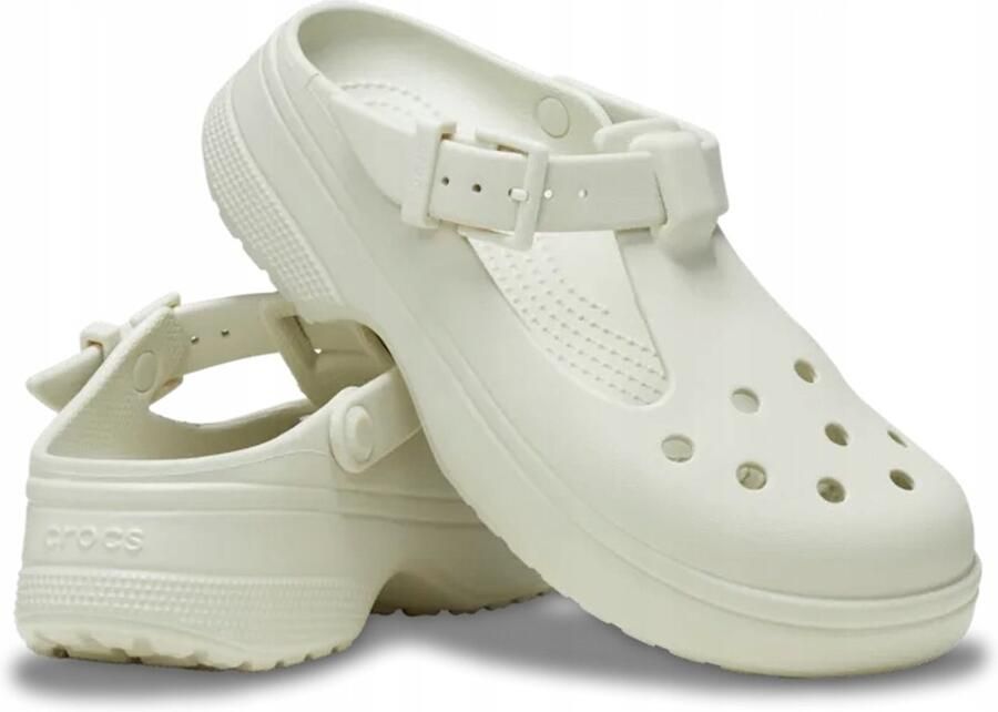 Crocs Classic Mary Jane Clog Dames Klompen Verstelbare Band Platform Hak Comfort