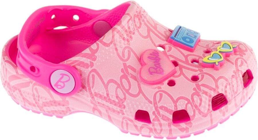 Crocs Classic Mattel Pink Barbie Clog T K voor meisje Roze Slippers