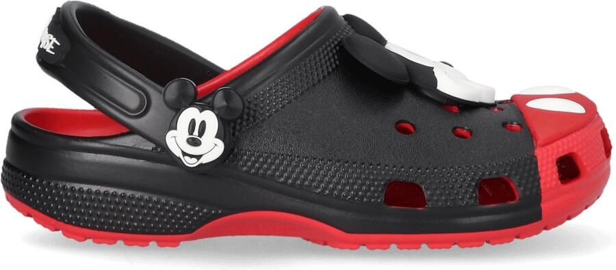 Crocs Clogs 'Mickey Mouse' vuurrood zwart wit