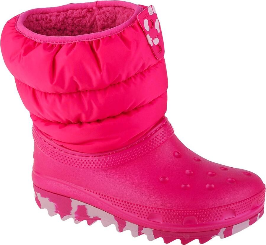 Crocs Classic Neo Puff Kindersneeuwlaarzen Candy Pink Sportief Comfortabel Warm