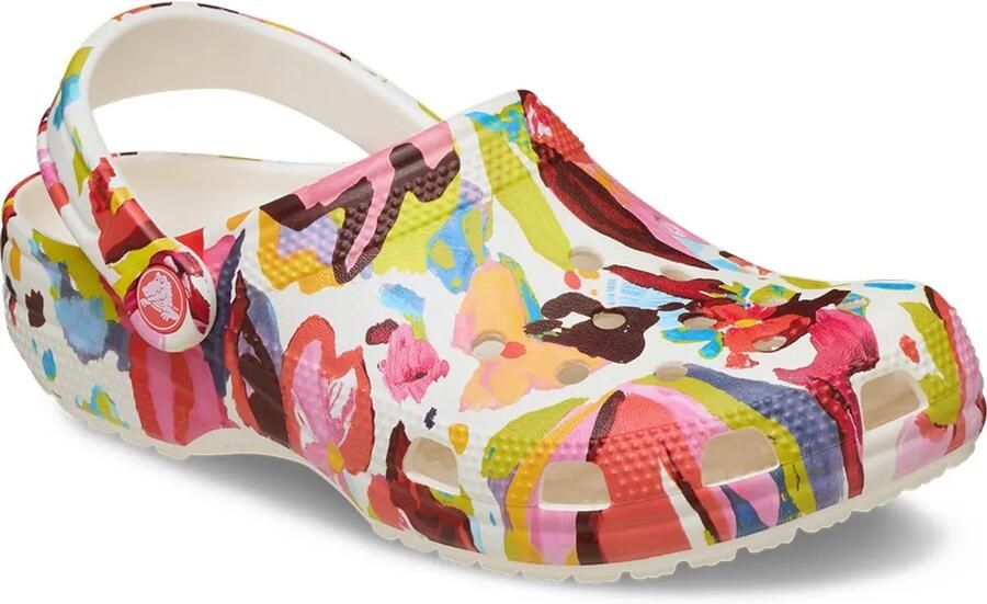 Crocs Classic Painted Floral Klompen Wit