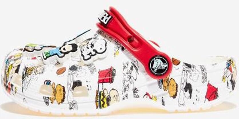 Crocs Classic Peanuts Classic Clog Wit US J2