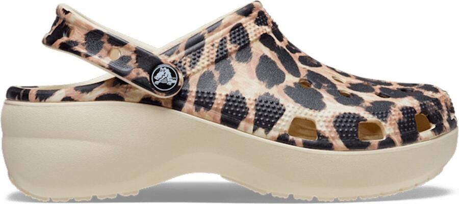 Crocs Classic Platform Animal Remix Clog Bone US W4