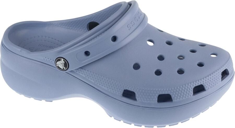 Crocs Classic Platform Clog Vrouwen Blauw Slippers