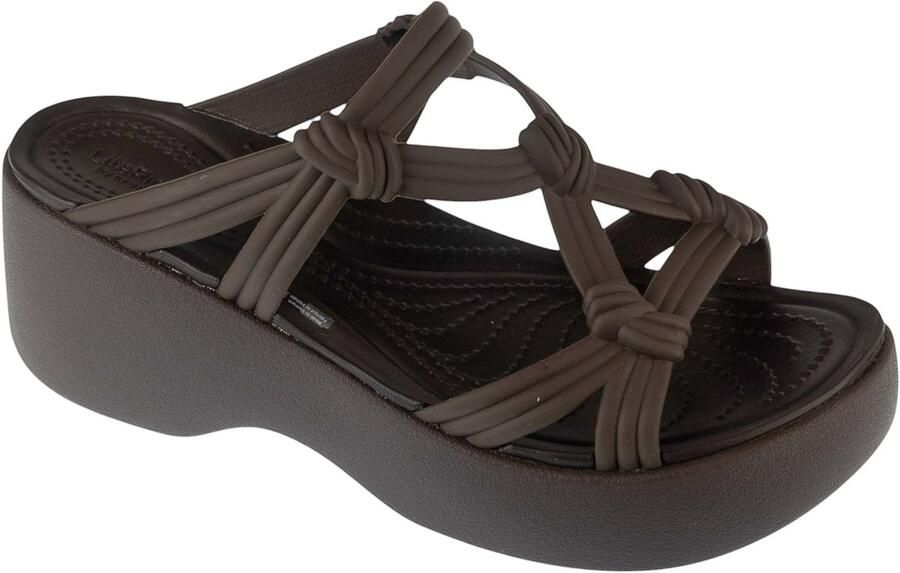Crocs Classic Platform Dipped Buckle Clog Vrouwen Roze Slippers