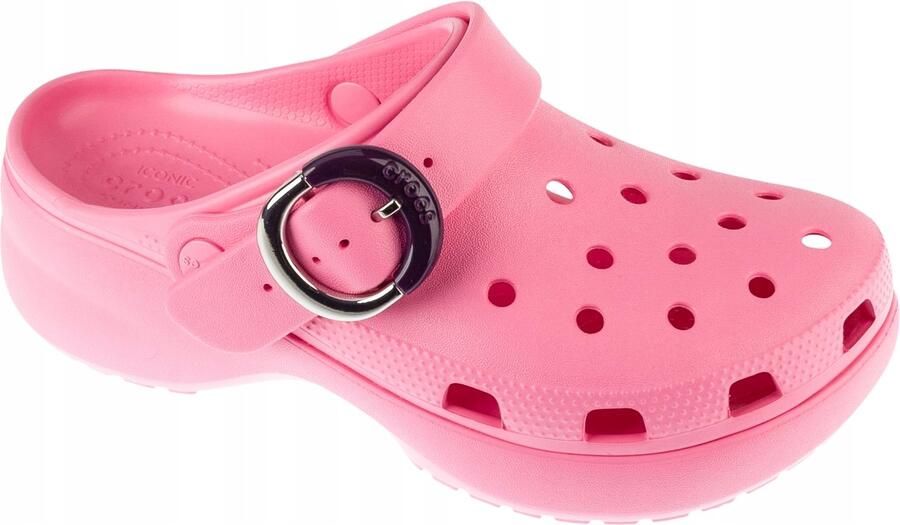 Crocs Classic Platform Dipped Buckle Clog Vrouwen Roze Slippers