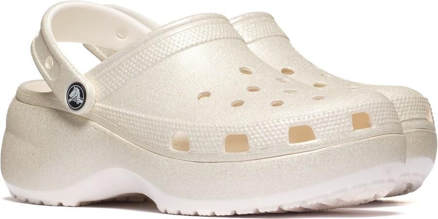 Crocs Classic Platform Glitter Klompen Beige Vrouw - Foto 2