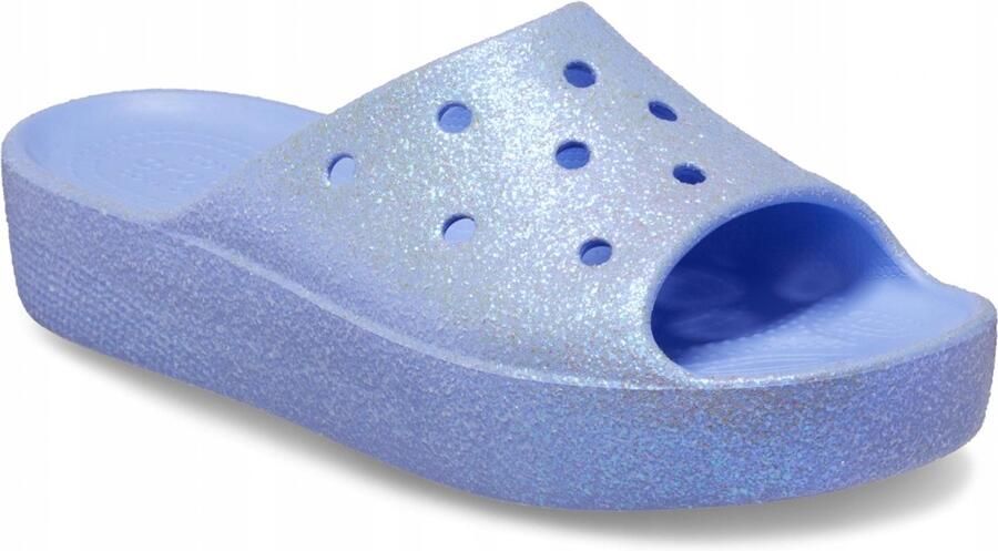 Crocs Classic Platform Glitter Slide Damesschoenen Moon Jelly Comfortabele Pasvorm