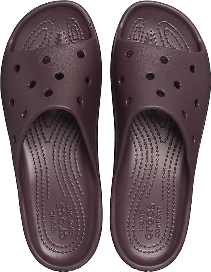 Crocs Classic Platform Slide Dark Cherry Rood US W11 - Foto 2