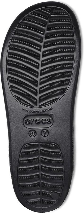 Crocs Classic Platform Slide 208180-001 Vrouwen Zwart Slippers - Foto 4
