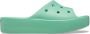 Crocs Women's Classic Platform Slide Sandalen maat W10 turkoois - Thumbnail 1